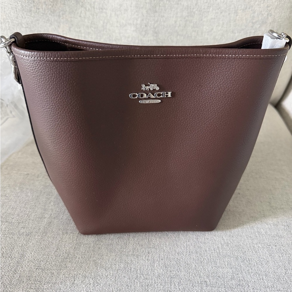 Coach Dark Brown Leather Tote